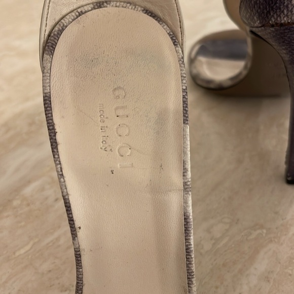 Gucci Faux Python Sandals/Heels Size 36 1/2 - Picture 6 of 12